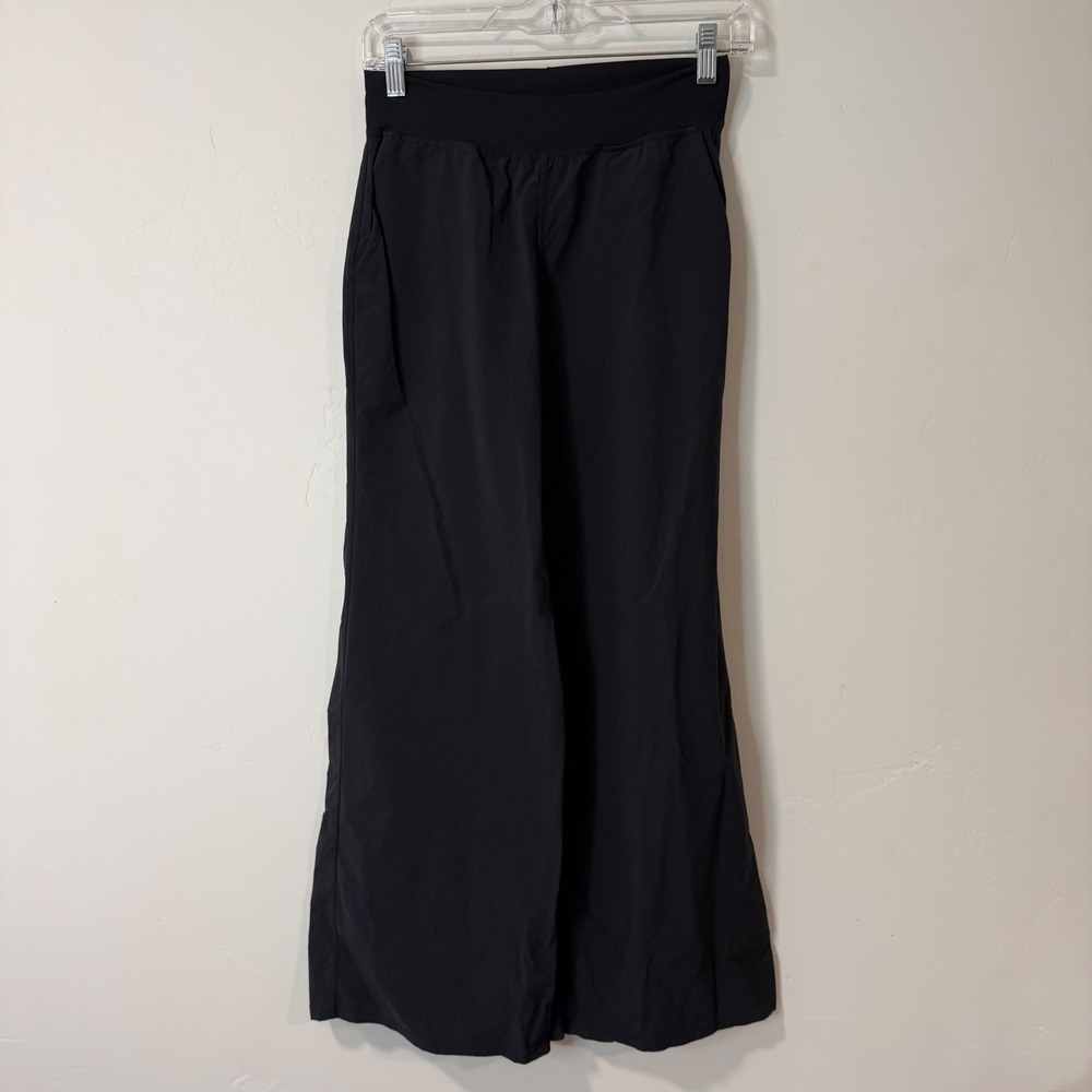 Youer Womens Wide Leg Stretch Athletic Pants Small Black Recycled High Waist